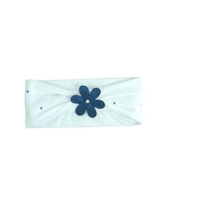 Elegant dress baby girl Barcellino 18 months white blue - 