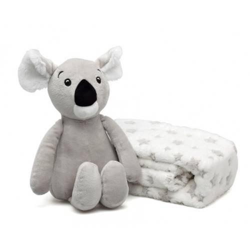 Cobertor Koala 100x100cm Bebe Cinzento