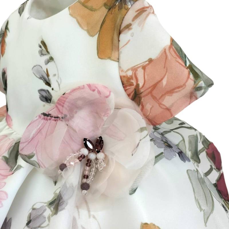 Vestido de menina elegante Barcellino 12 msesi com faixa - 