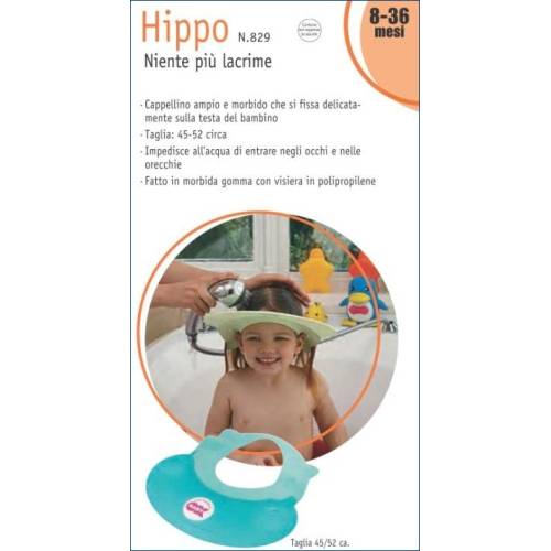 Ducha con gorro de hipopótamo