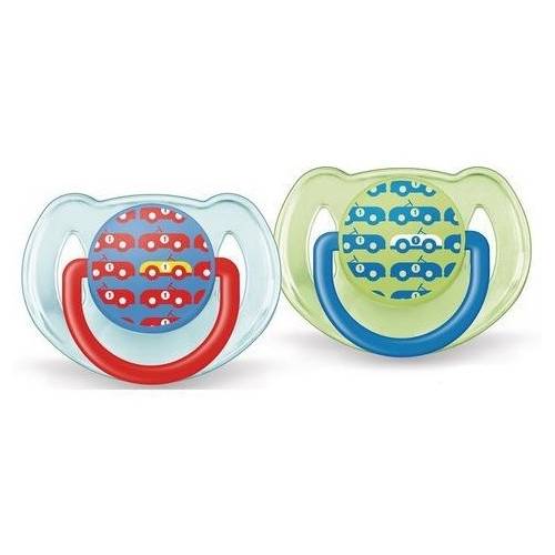 2 Decorated Soothers Silicone 6 In
