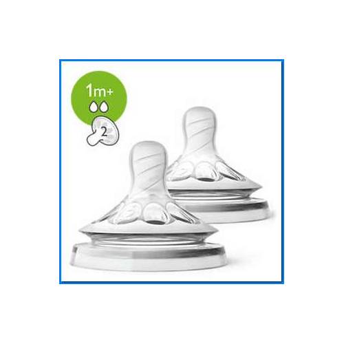 Tetinas Naturales de Flujo Lento 2 Piezas.