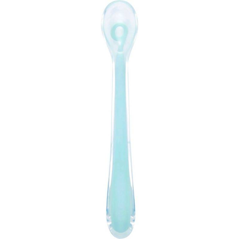Colher de silicone azul claro