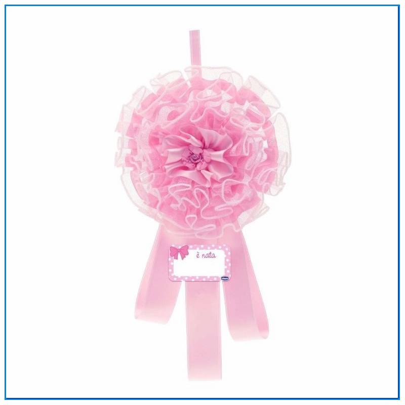 Announcement Birth Ribbon Pink Chicco