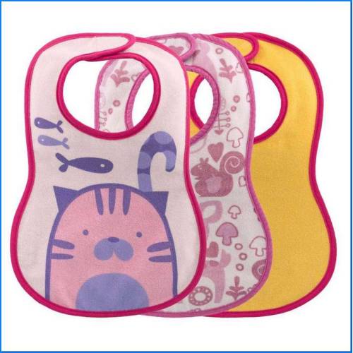 Baby-Lätzchen 6m+ 3Stück Rosa