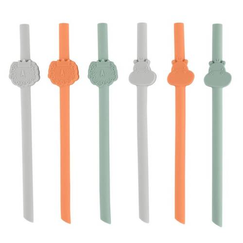 Pailles en silicone 12m+