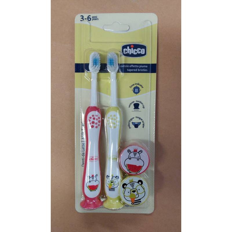 Combo de escova de dentes Hippo-Panda 3-6y