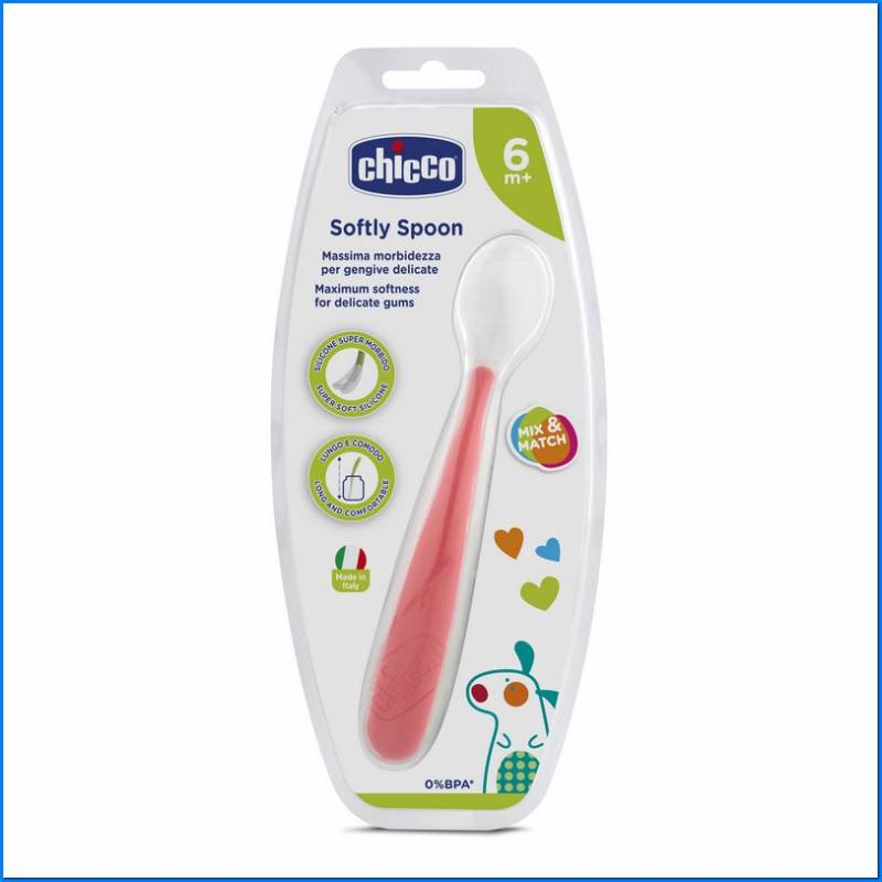 Cucchiaio Morbido Silicone 6m+ Rosso Up