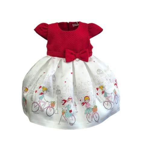 Vestido elegante para bebé menina 9 meses - 