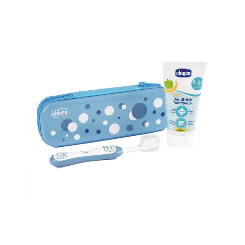 Conjunto de higiene oral 6m+ Azul claro