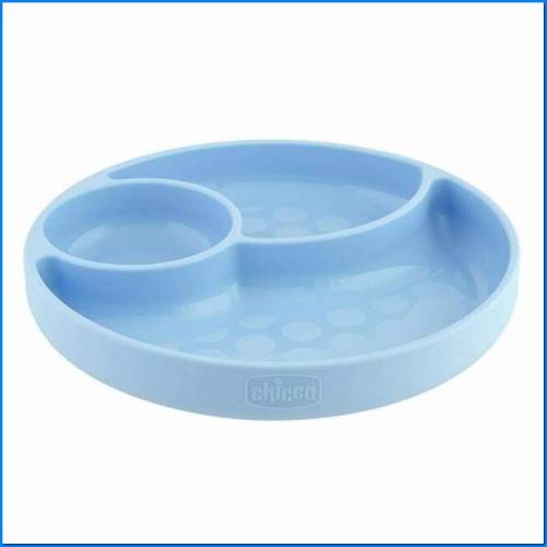 Plaque en silicone avec ventouse bleue