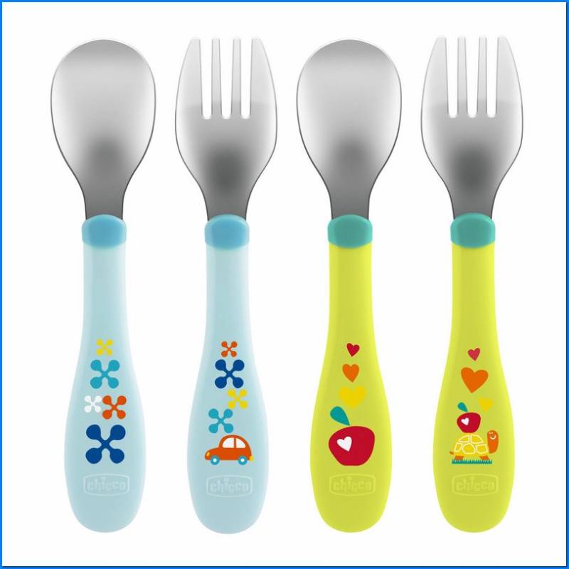 Stainless Cutlery 18m+ Light Blue