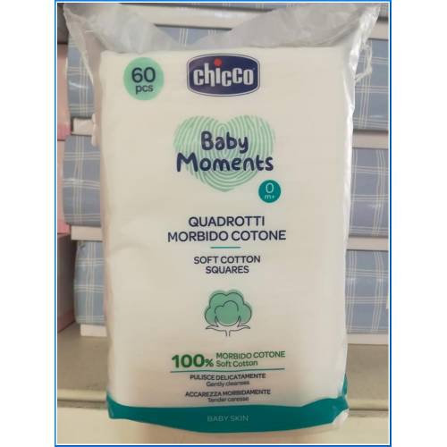 Quadrados de algodão macio 60 unidades - 12 unidades