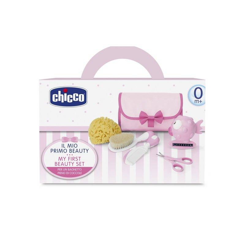 Conjunto de higiene cor-de-rosa