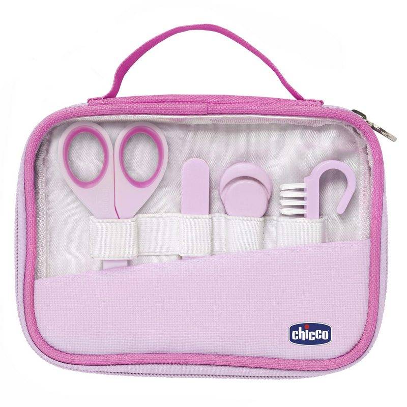 Conjunto de unhas rosa-lilás para bebé menina
