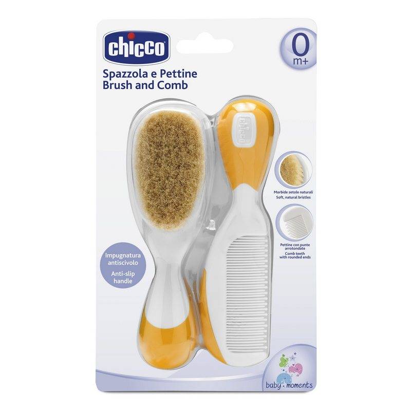 Brosse et peigne orange