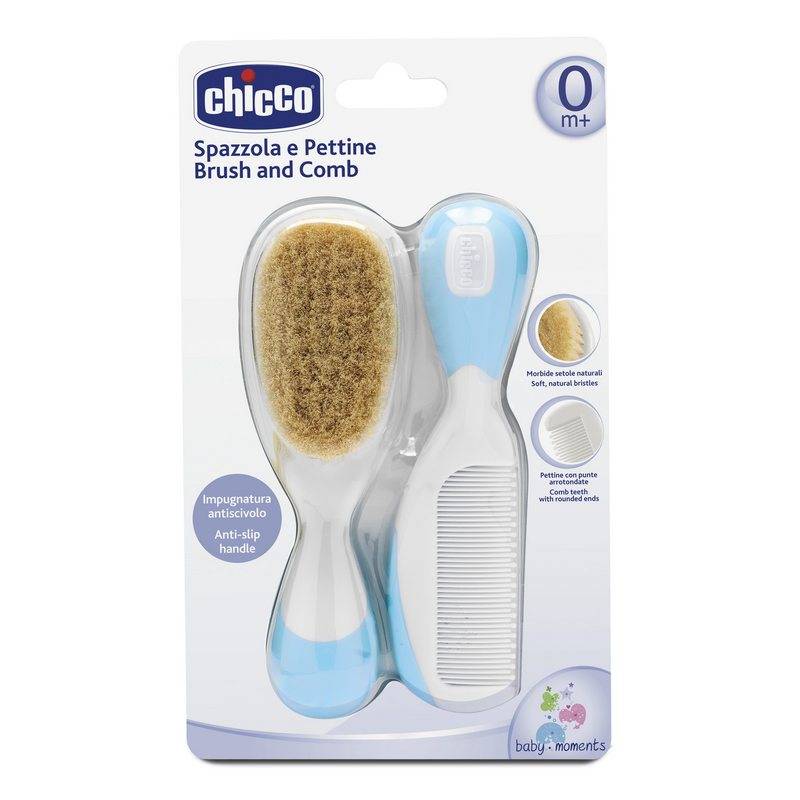 Brosse et peigne bleus