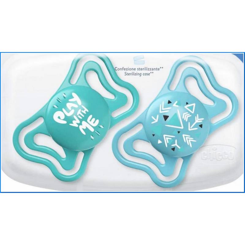 Soother Light Blue Sil 16-36m 2pcs Ac