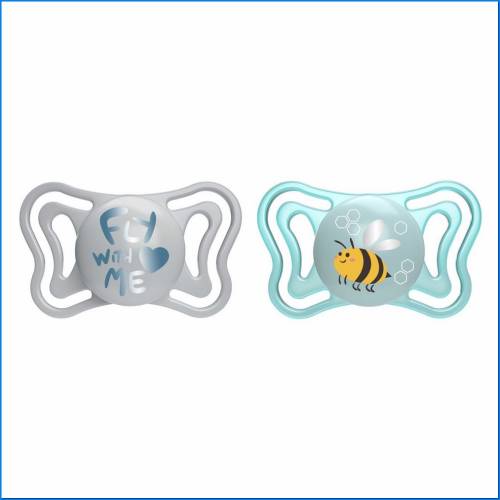 Chupeta Azul Claro Sil 2-6m 2pcs Ac