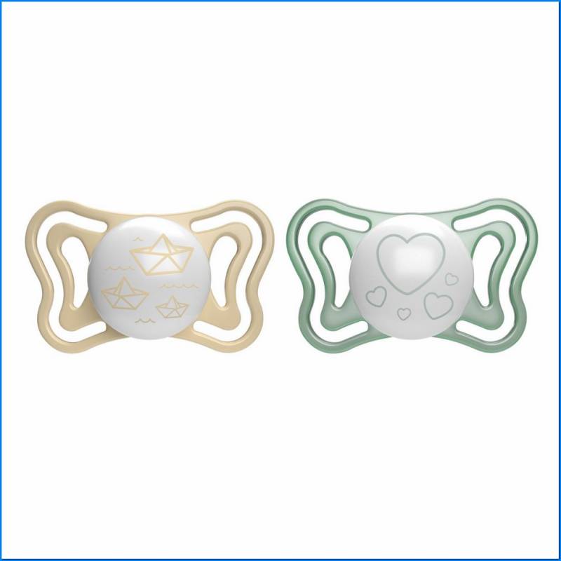 Soother Light Lumi Sil 2-6m 2pcs Ac