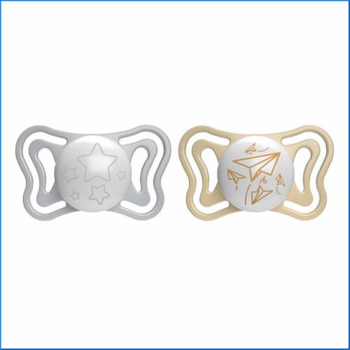 Schnuller Licht Lumi Sil 6-16m 2pcs Ac