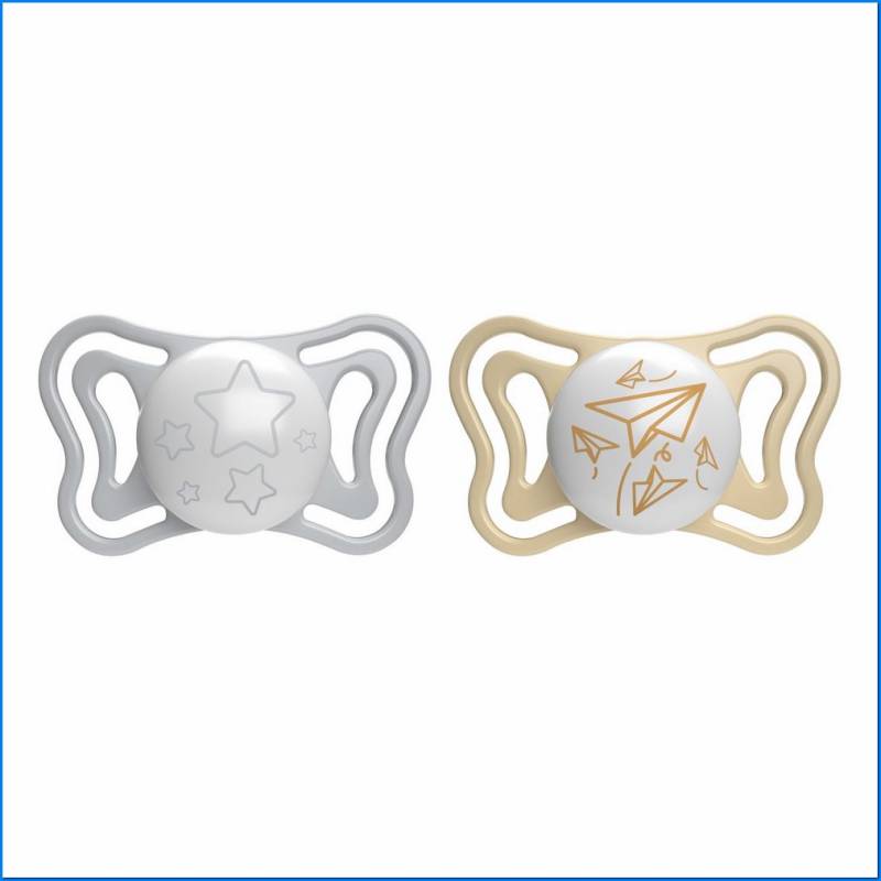 Chupeta Luz Lumi Sil 6-16m 2pcs Ac