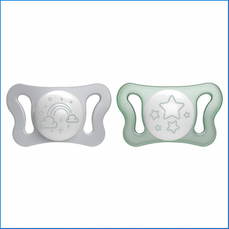 Soother Micro' Lumi Sil 0-2m 2pcs Ac