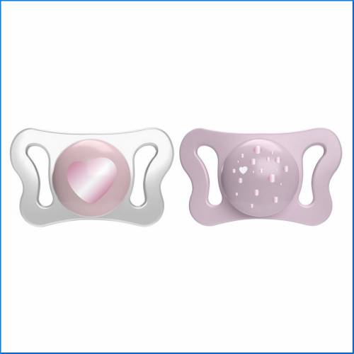 Chupete Micro' Rosa Sil 0-2m 2pcs Ac