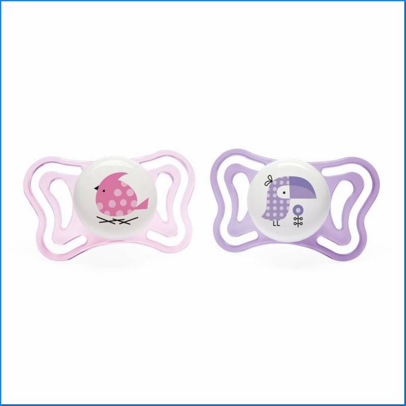 Soother Light Girl 2-6m Sil 2 P