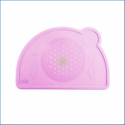 Mantel individual de silicona rosa