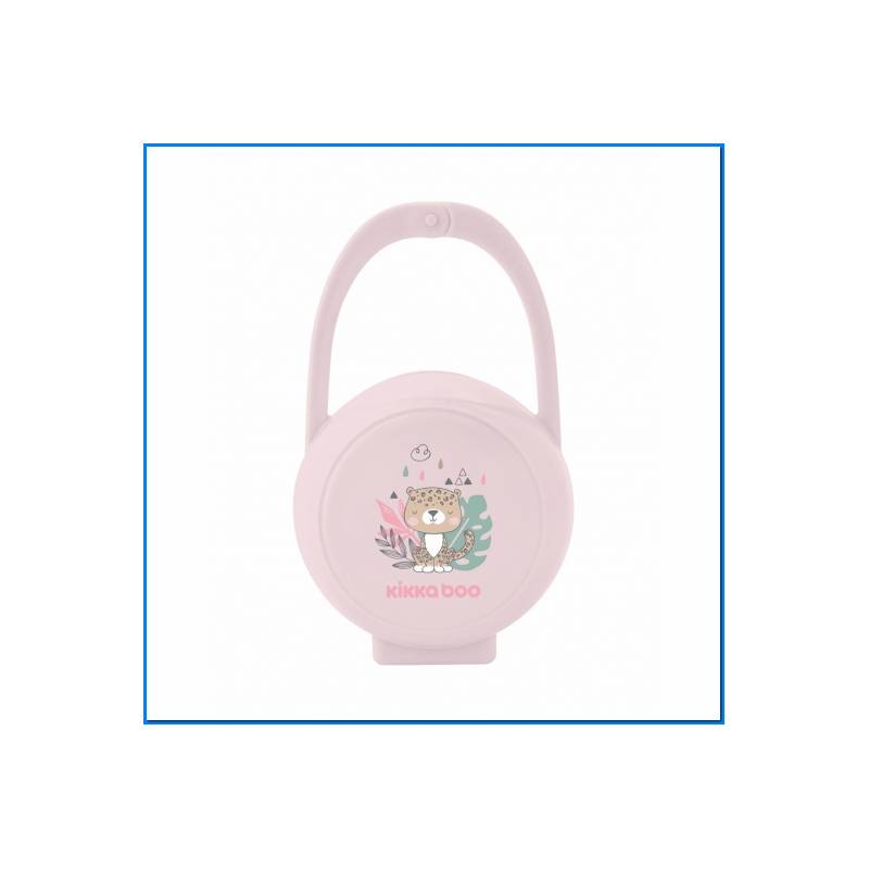 Porta-chupetas cor-de-rosa