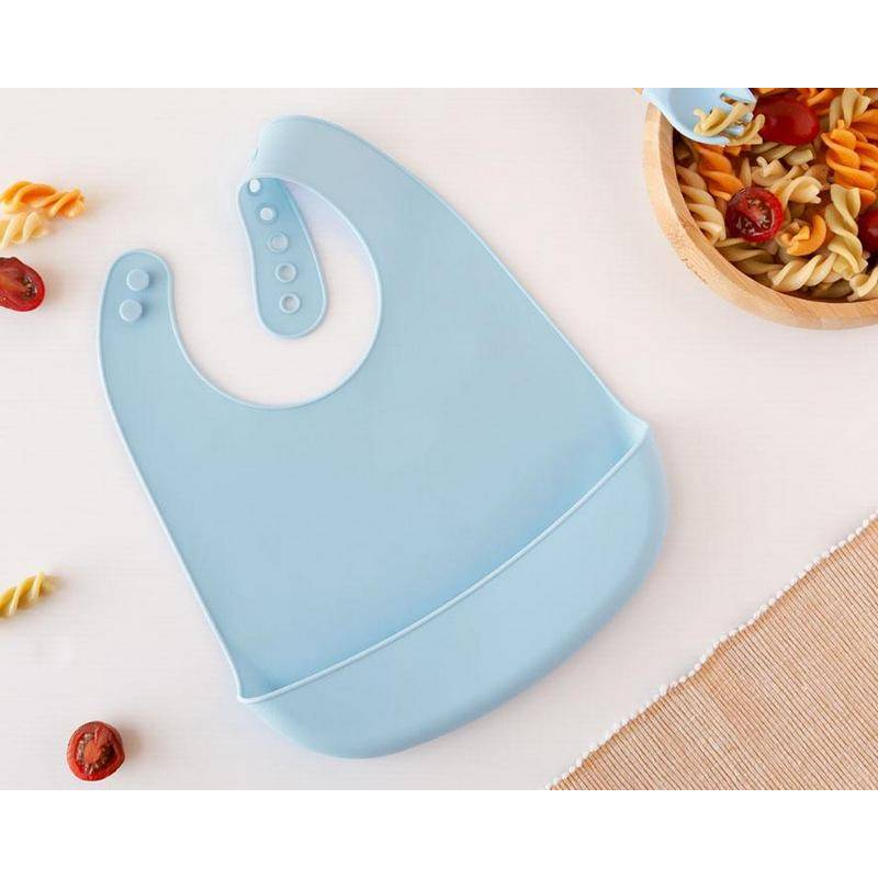 Blue Silicone Bib