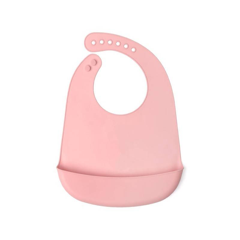 Bavoir en silicone rose