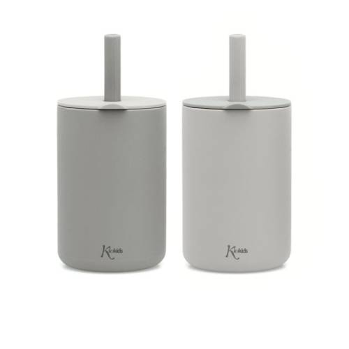 Verre 180ml Silicone Gris 2 Pcs