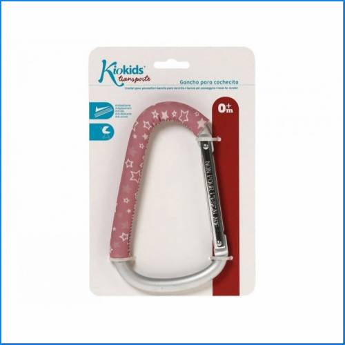 Carrinho. Gancho para carrinho de bebé cor-de-rosa