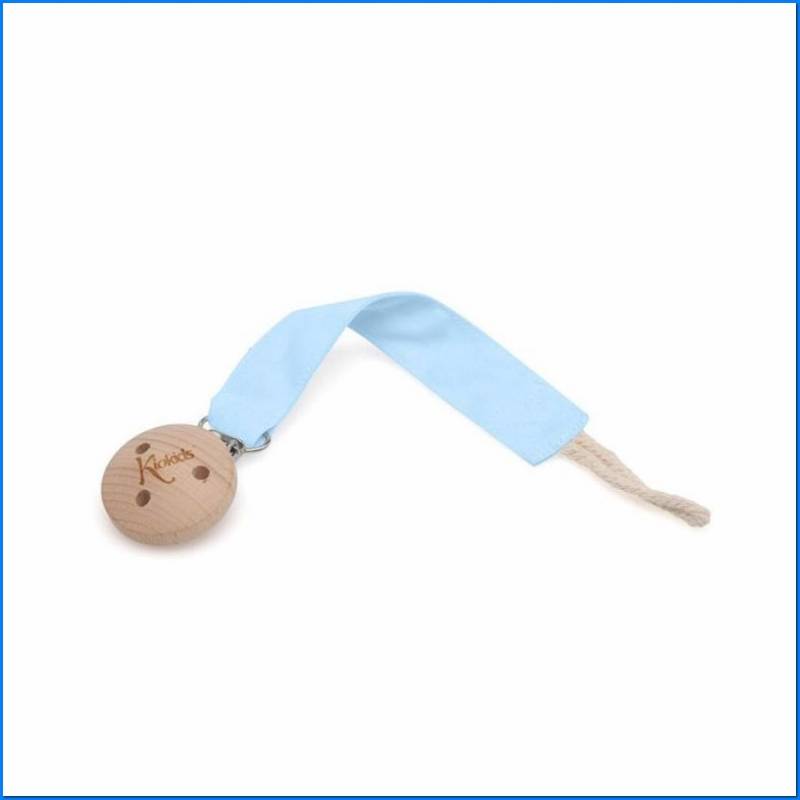 Soother Clip Wood Blue