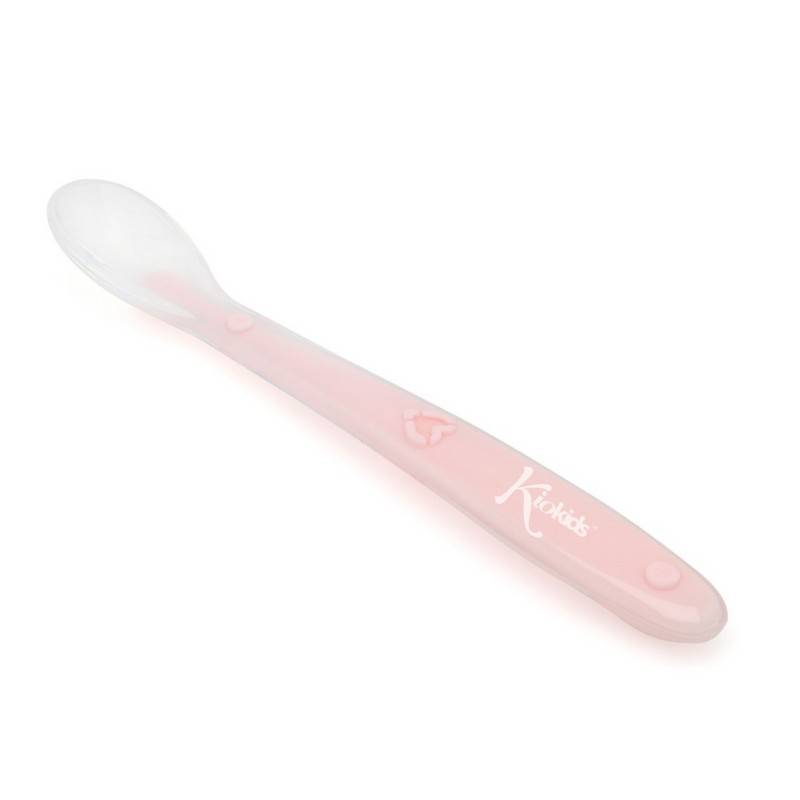 Colher de silicone cor-de-rosa