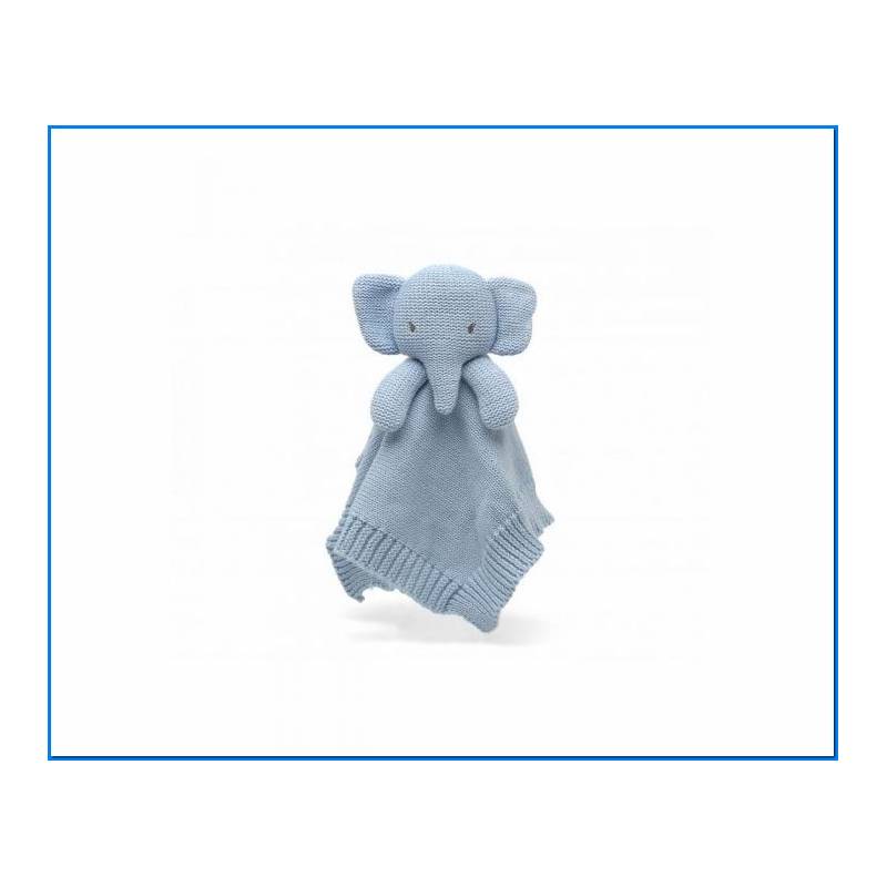 Doudou 25 Cm Elefante de algodão azul