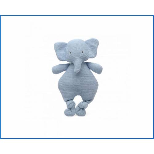 Elefante de algodão azul de 33 cm