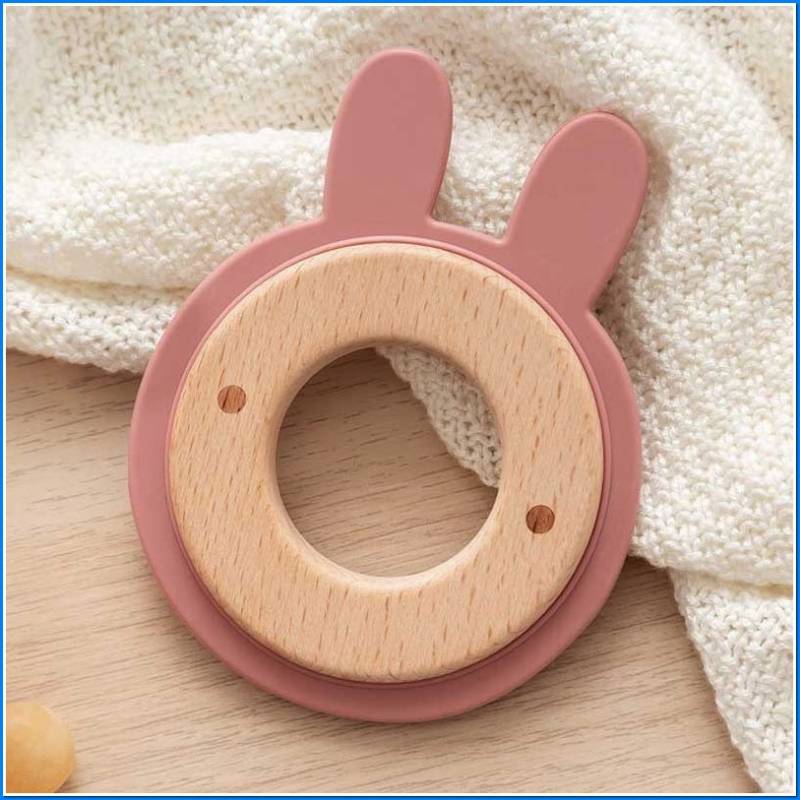 Teething Ring 8cm Silicone Pink