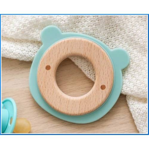 Teething Ring 8cm Silicone Green