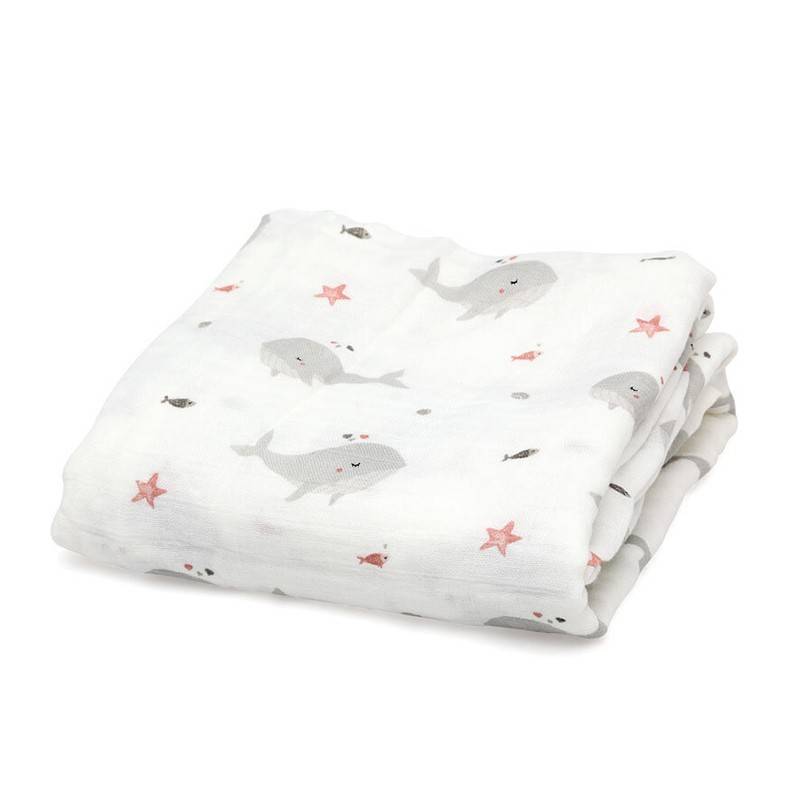 Muselina 120x120cms Bambu Gris