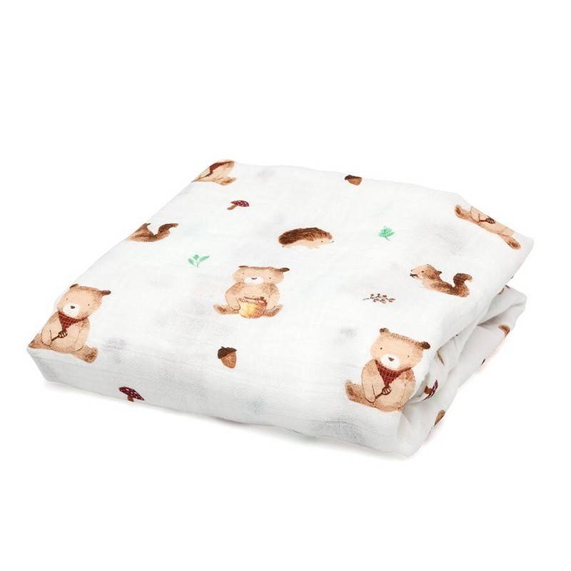 Musselina 120x120cms Bambu Castanho