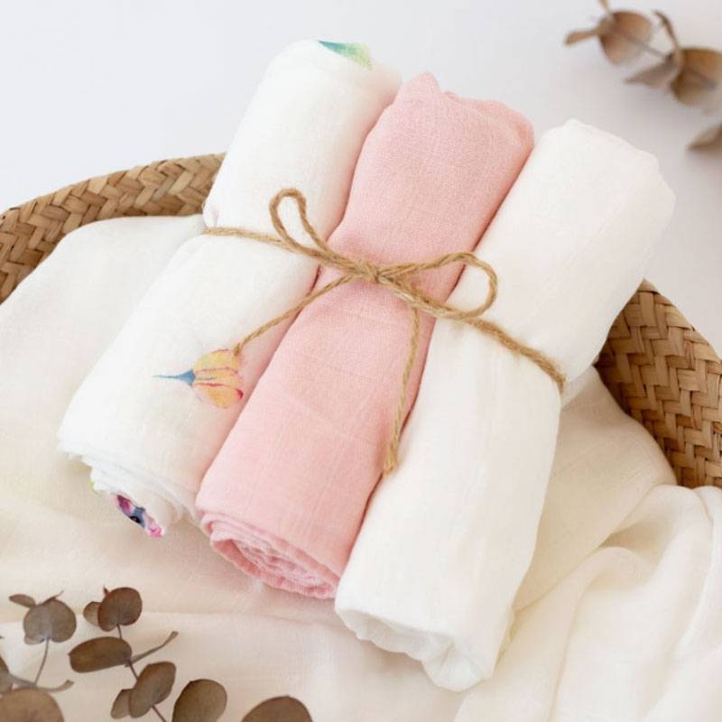 Musselina 70x70cms Bambu Rosa 3u