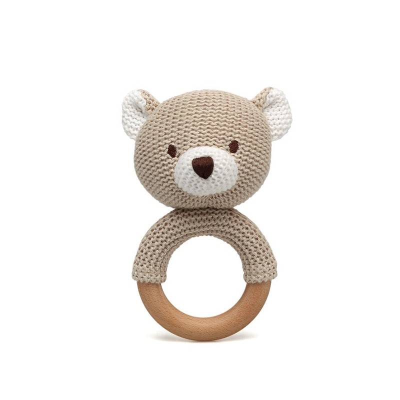 13cm Cotton Rattle Bear