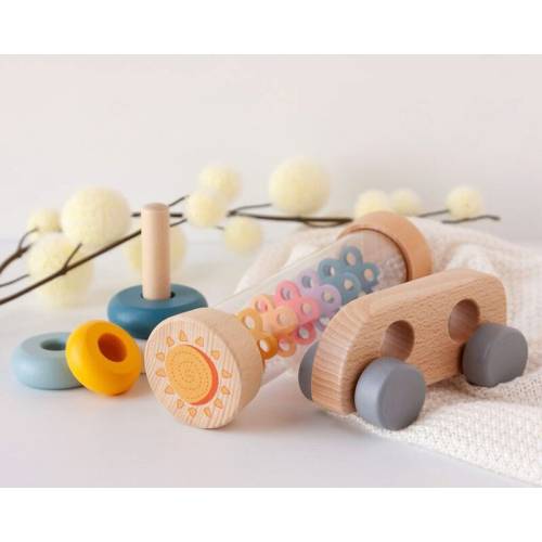 Conjunto Acc. Bebe Wood Blue 3uds