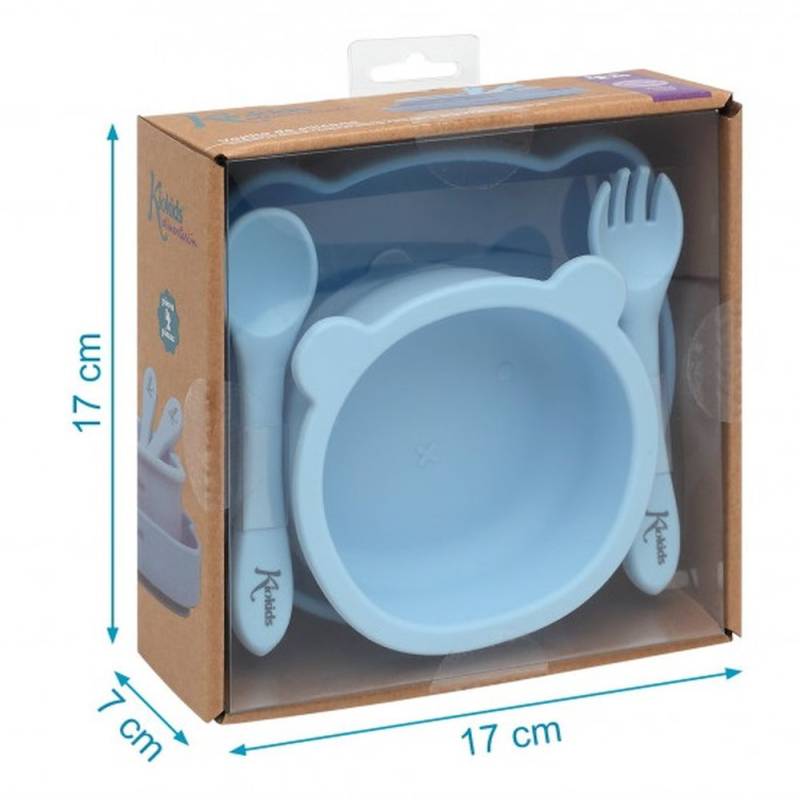 Tableware set 320ml+380ml Silicone Blue 4