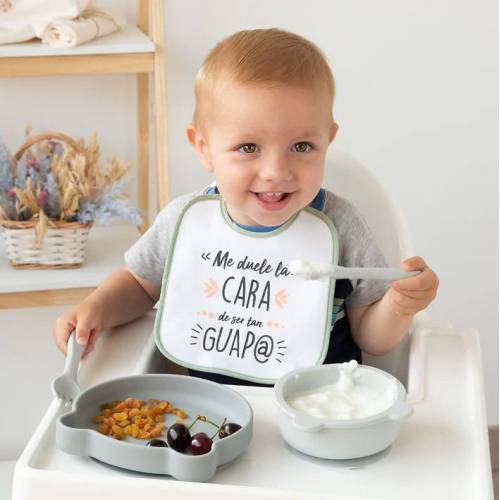 Vajilla 320ml+380ml Silicona Gris