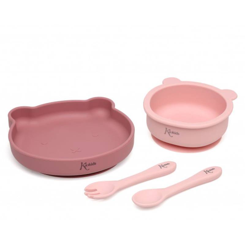 Set Stoviglie 320ml+380ml Silicone Rosa