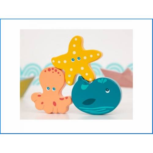 Chocalho 8 cm Madeira 3 Pcs. Ass.